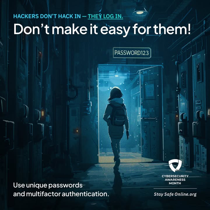 Don’t make it easy for them! Use unique passwords and multifactor authentication are two ways…